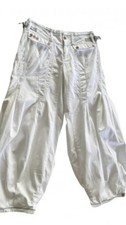 Vtg 90s Marithe Francois Girbaud White Cotton Trouser Pants Pant Sz I 42 USA 27