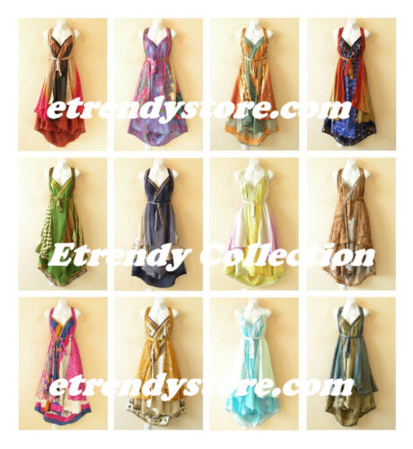Wholesale Premium Lot - 5pcs Vintage Silk Magic Wrap Skirt Halter Dress + DVD - Picture 1 of 3