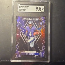 Panini 2023 Phoenix Thunderbirds Zay Flowers #TB-ZF Purple /99 RC SGC 9.5
