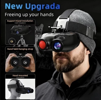 Head-Mounted 4K HD Digital Night Vision Binoculars 2000Mah Battery Video Camera - Image 1 of 4