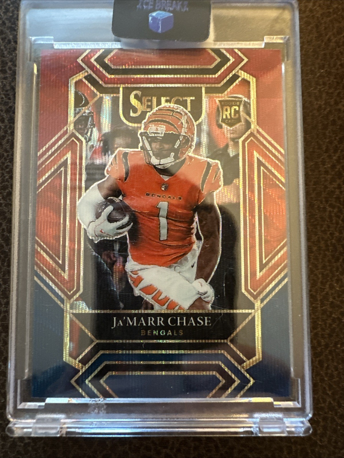 Ja'Marr Chase 2021 Select Rookie RC Club Level Tri Color /149