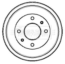Borg & Beck BBR7028 Brake Drum Rear For Braking System Fits Austin Morris Rover