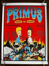 Primus Concert Poster Louisville KY 7/15/25 Lard Humungus beavis butthead signed
