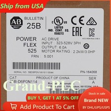 2022 AB 25B-D6P0N114 Powerflex 525 /A PLC AC Drive 2.2kW 3HP 480V AC 25BD6P0N114