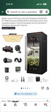 Spider Farmer 2x2ft Grow tent Kits w/SF 1000D LED 4 Ventilation fan Kits,Clipfan
