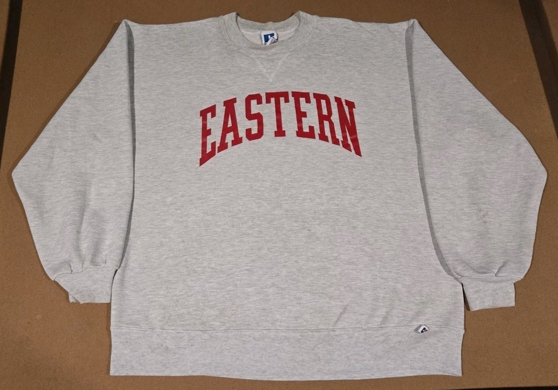 Vintage Russell Eastern University Sweatshirt Crew Neck Pullover Size XL Men’s
