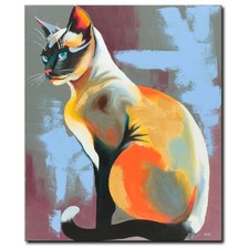 NOVAARTE Acryl Bild Gemälde Katzen Abstrakt Malerei Moderne Kunst Tiere ORIGINAL