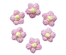Handmade Crochet Applique Flowers for Crafts Embellishments clothes