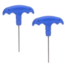 2pcs H2 T-Handle Hex Key Wrench 2mm S2 Steel T-Key Inner Hexagon Spanner