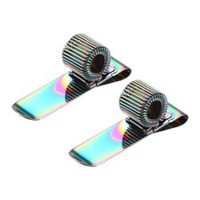 2Pcs Pen Holder Clip, Metal Horizontal Single Loop Pen Clip Holder, Colourful