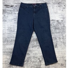 Gloria Vanderbilt Amanda High Rise Tapered Jeans Dark Indigo Blue Women 16W