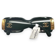 Chanel Jewel Tweed Sunglasses Forest Green Gold CC ch5534A 1791/S3 with Case