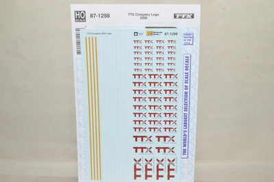 HO scale Microscale decals 87-1298 TTX Trailer Train Company logo freight car