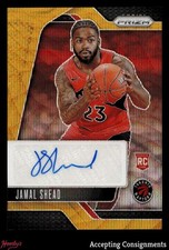 2024-25 Prizm Signatures Gold Wave Jamal Shead RC ROOKIE AUTO 04/10 Raptors