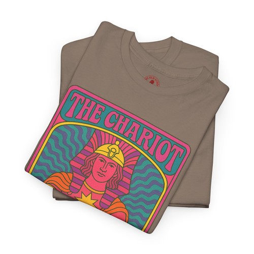 60s Psychedelic Tarot The Chariot Var3 Graphic Tee, Unisex Heavy Cotton T-Shirt - Picture 64 of 141
