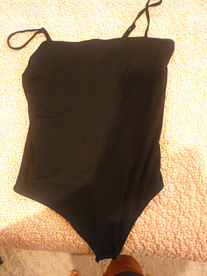 Express Black One-Piece Bodysuit, Size S, Body Compression Stretch Snap Closure