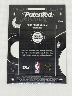 2025-26 Topps Chrome Cade Cunningham Patented PD-12 Case Hit SSP 1 