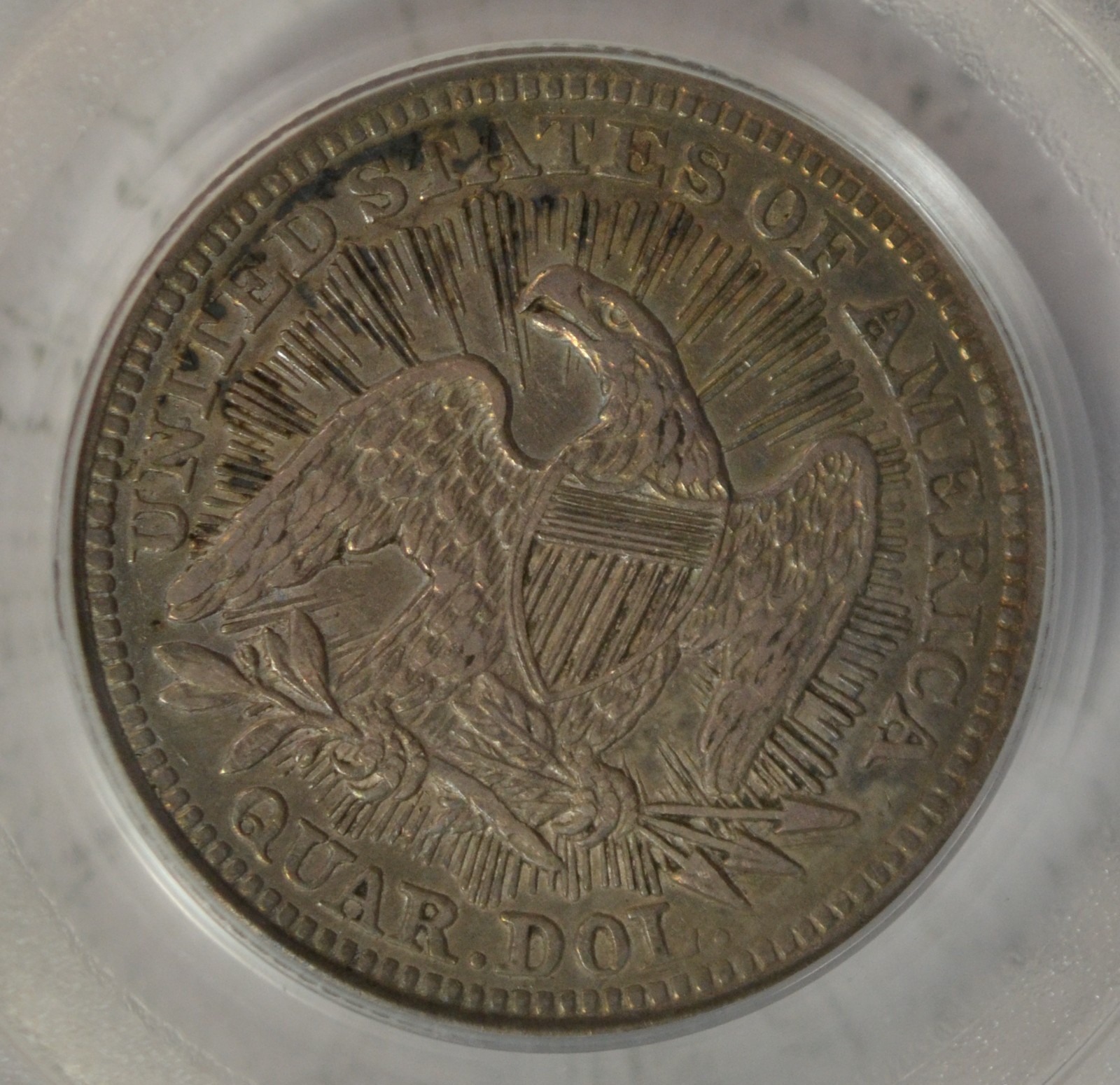 1853 Seated quarter, Arrows and Rays, PCGS XF40   Old Green Holder