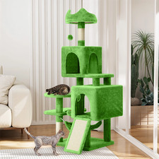 54" Multi-Level Cat Tree Tower with Cat Condos, Plush Top Perches, Hammocks, Sis