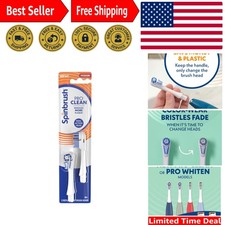 Spinbrush Pro Clean Replacement Heads, Soft Bristles, for Battery Toothbrush, 2-