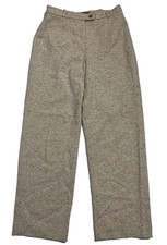 Max Mara Weekend Sz 10 Beige Virgin Wool Tweed Wide Leg Trousers Pants - Italy