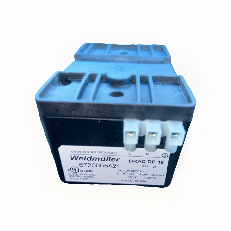 WEIDMULLER 6720005421 SER A RECEPTACLE 15A 125V 50/60HZ. NEW! FREE SHIPPING! - Image 4 of 4
