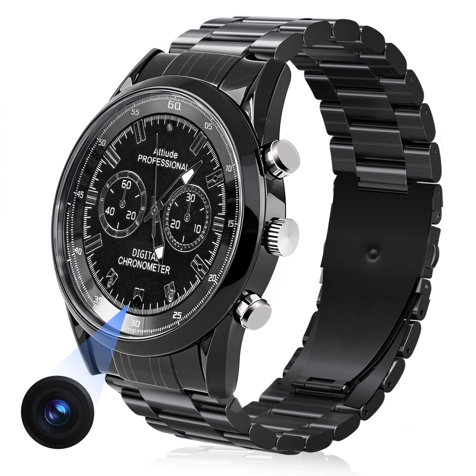 Mini - 1080P HD Watch Nanny Cam with Motion Detection, Porta