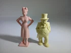 Vintage Cartoon Jiggs & Maggie Plastic Figures by Marx 1950