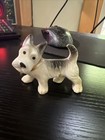 Scottish Terrier Dog Figurine Standing Ceramic Porcelain Hand Painted Japan Vtg