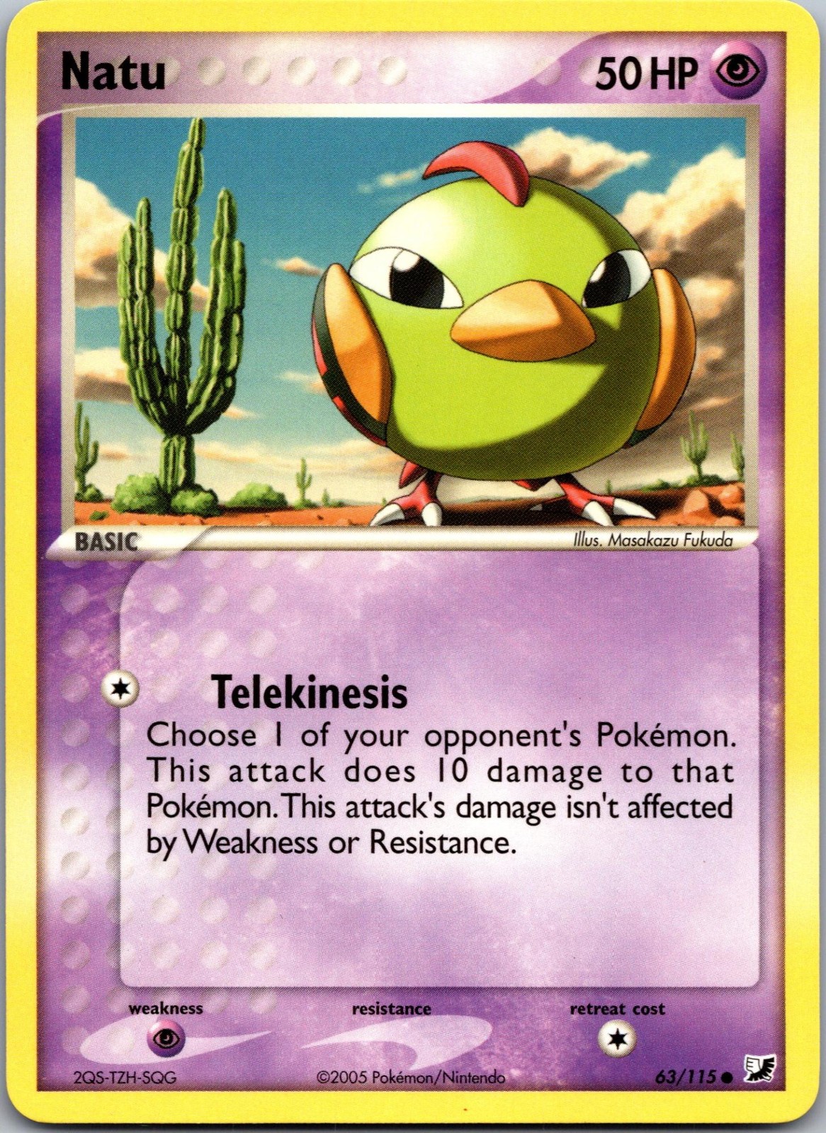 Natu 63/115 Common Unseen Forces Pokemon Near Mint