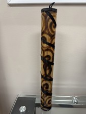 Vintage Indonesian Rain Stick/Rainmaker Handcrafted And Burned Design 16  