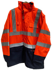 Hi Vis Work Jacket L Flame Retardant Anti Static Reflective Waterproof Ripstop