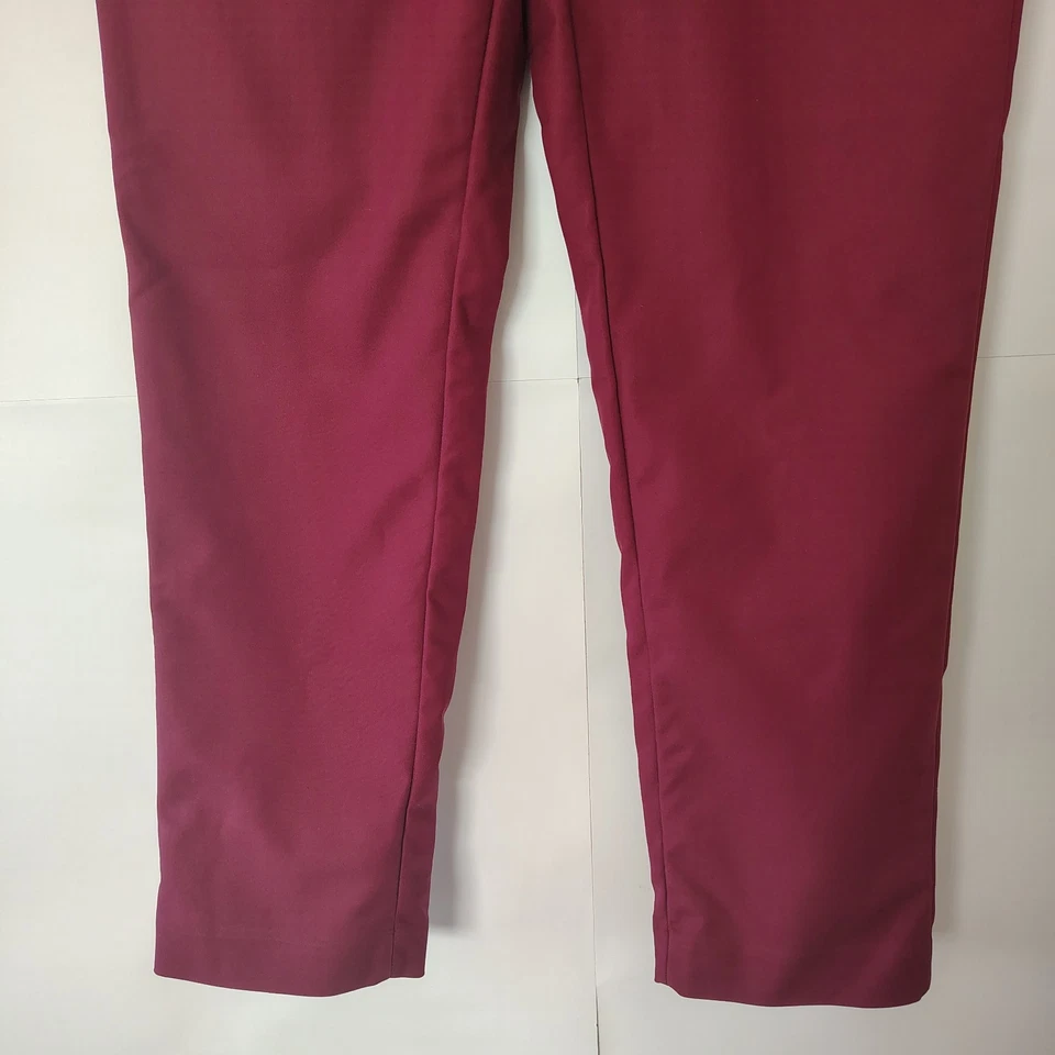 Pantalones de vestir ajustados al tobillo White House Black Market para mujer 4 borgoña oficina carrera Foto 4 de 4