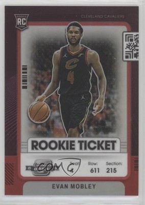 2021-22 Panini Contenders Optic Rookies Red Prizm Evan Mobley #23 17mc