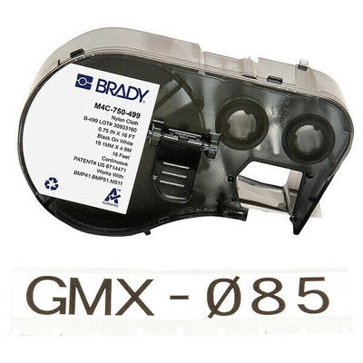 Brady M4c-750-499 Precut Label Roll Cartridge,White,Matte
