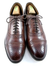 Allen Edmonds "STRAND"  Leather Cap-Toe Oxfords 9.5 D Mahogany USA (602N)