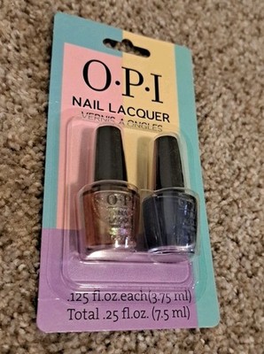 O.P.I Two Pack Nail Metallic Lacquer .125 Ffl. Oz. Each, Total .25 Fl. Oz.
