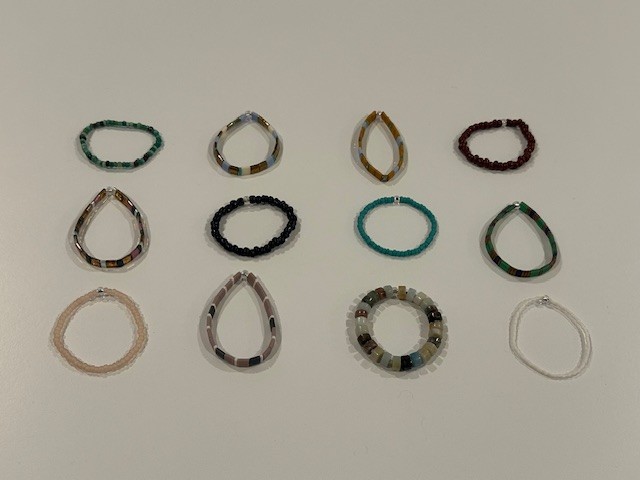 WHOLESALE Lot of 12 New Toddler Child Stretch Bracelets-Tila, Seed, Heishi-1.5"
