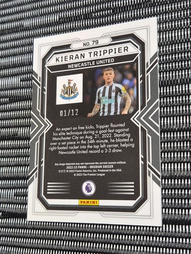 Kieran Trippier 01/12 Blue Flood 2023-24 Panini Obsidian Newcastle United - Bild 2 von 2