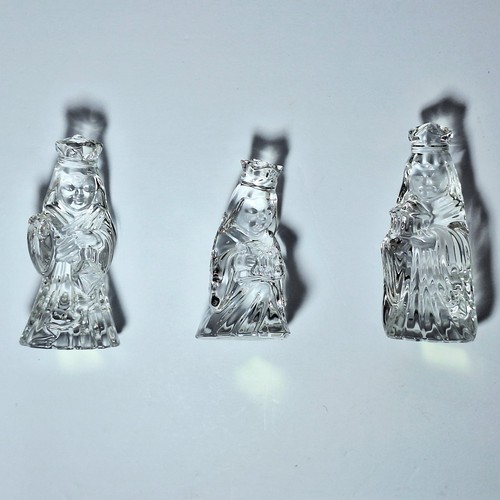Marquis Waterford Crystal 3Pc Nativity Collection "The Holy Family" Christmas - Picture 4 of 11