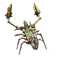 Steampunk Mechanical Scorpion Insect 3D Metal Puzzle 140 Parts Small, Gold