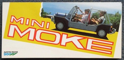 MINI MOKE Car Sales Leaflet Brochure ITALIAN TEXT #MAR331 Austin Rover