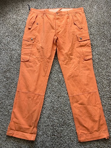 Polo Ralph Lauren Cargohose Herren 38 x 32 Orange Straight Fit Military
