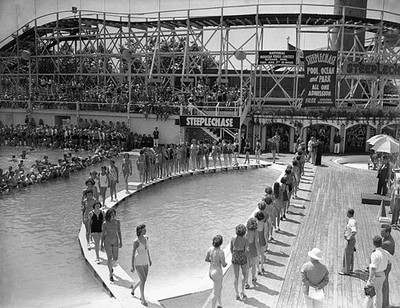 Elevated view on Venus Competition at Steeple Chase Park Coney Isl- Old Photo