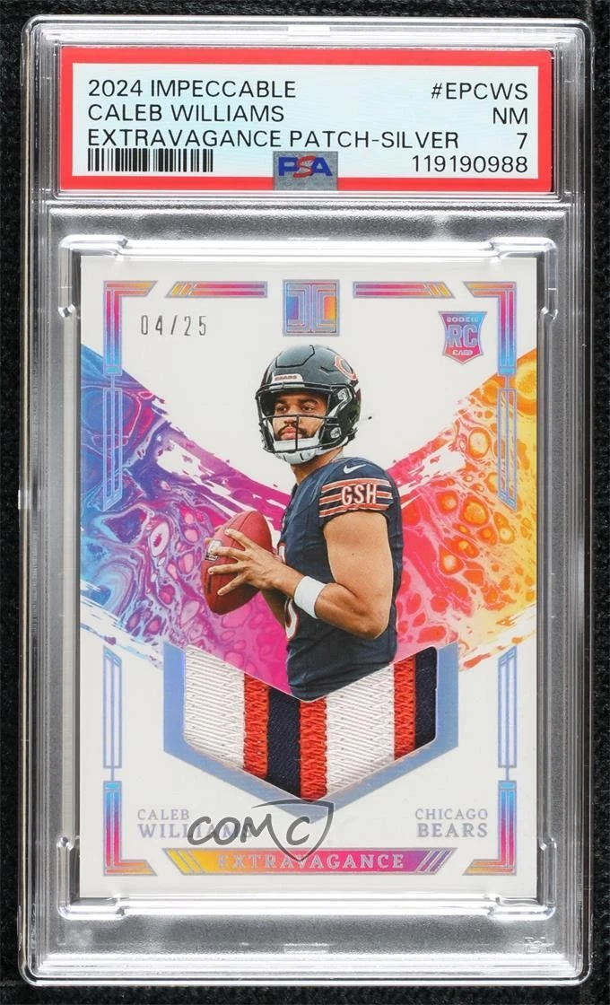 Caleb Williams Panini Impeccable Extravagance Patches #EPCWS Silver