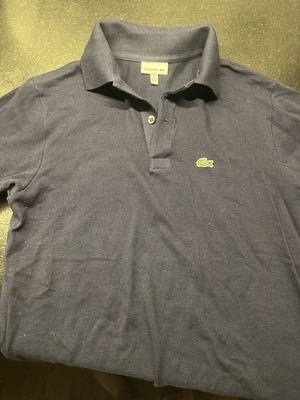 Lacoste Jungen Poloshirt Petit Piqué Blau Croco-Stick