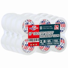 PROMAXCO Heavy Duty Packing Tape 24 Rolls, Total 1560Y, Clear, 2.8 mil, 1.88 inc