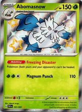 ABOMASNOW 101/091 HOLO SHINY RARE POKEMON PALDEAN FATES NM/M