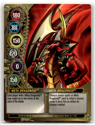 Bakugan Card - Meta Dragonoid - Gate Card - Mechtanium Surge | eBay