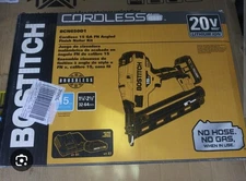 Brand New Bostitch BCN650D1 20v 15-Gauge Cordless Angled Finish Nailer 2 Battery